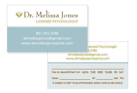  with her new web presence and function as an appointment card as well!