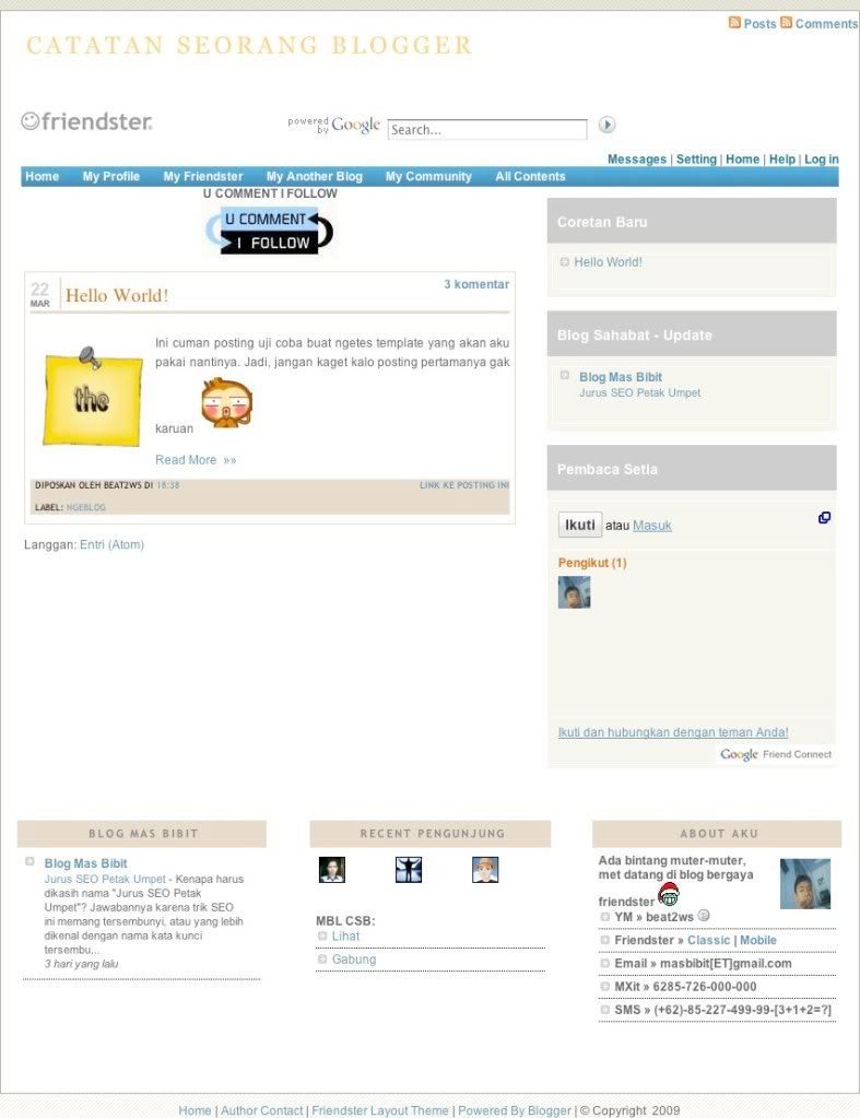 catatan seorang blogger