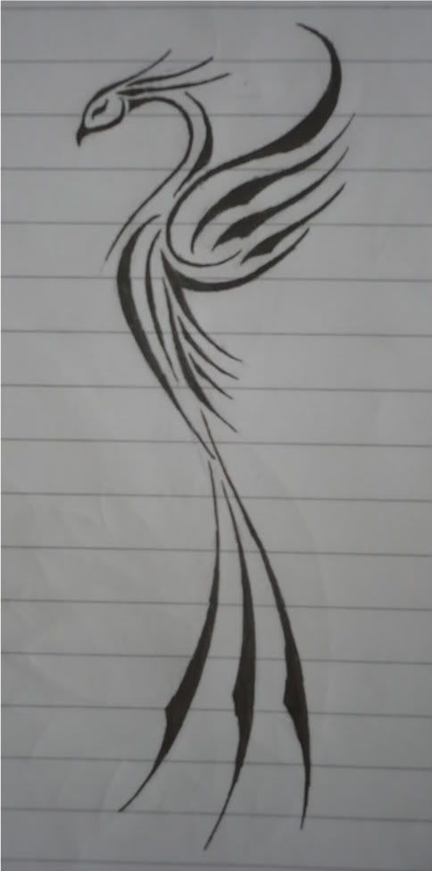 Little Phoenix Tattoo Design